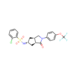 O=C1[C@H]2C[C@H](NS(=O)(=O)c3ccccc3Cl)C[C@H]2CN1c1ccc(OC(F)(F)F)cc1 ZINC000096169531