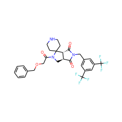 O=C1[C@H]2CN(C(=O)COCc3ccccc3)C3(CCNCC3)[C@@H]2C(=O)N1Cc1cc(C(F)(F)F)cc(C(F)(F)F)c1 ZINC000026825194