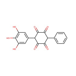 O=C1C(=O)C(c2cc(O)c(O)c(O)c2)C(=O)C(=O)C1c1ccccc1 ZINC000044416879