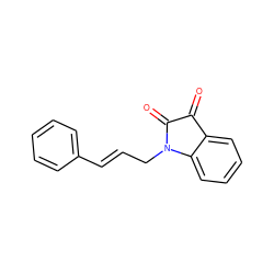 O=C1C(=O)N(C/C=C/c2ccccc2)c2ccccc21 ZINC000002491410