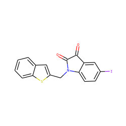 O=C1C(=O)N(Cc2cc3ccccc3s2)c2ccc(I)cc21 ZINC000028466529