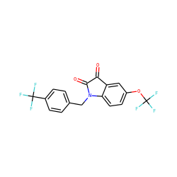 O=C1C(=O)N(Cc2ccc(C(F)(F)F)cc2)c2ccc(OC(F)(F)F)cc21 ZINC000040829159