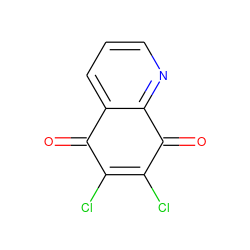 O=C1C(Cl)=C(Cl)C(=O)c2ncccc21 ZINC000000468456