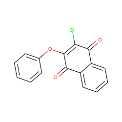 O=C1C(Cl)=C(Oc2ccccc2)C(=O)c2ccccc21 ZINC000000161603