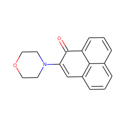 O=C1C(N2CCOCC2)=Cc2cccc3cccc1c23 ZINC000001725140