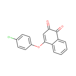 O=C1C=C(Oc2ccc(Cl)cc2)c2ccccc2C1=O ZINC001772619599