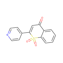 O=C1C=C(c2ccncc2)S(=O)(=O)c2ccccc21 ZINC000027195933