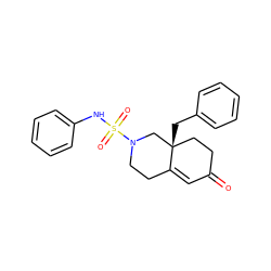 O=C1C=C2CCN(S(=O)(=O)Nc3ccccc3)C[C@]2(Cc2ccccc2)CC1 ZINC000028953611