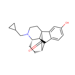 O=C1C[C@@]23CCN(CC4CC4)[C@H]4CC[C@H]1C[C@]42Cc1ccc(O)cc13 ZINC000195394565