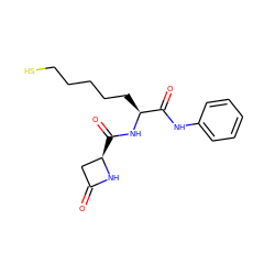 O=C1C[C@@H](C(=O)N[C@@H](CCCCCS)C(=O)Nc2ccccc2)N1 ZINC000205066178