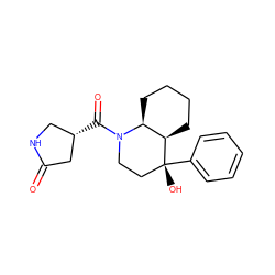 O=C1C[C@@H](C(=O)N2CC[C@@](O)(c3ccccc3)[C@@H]3CCCC[C@@H]32)CN1 ZINC000071315755