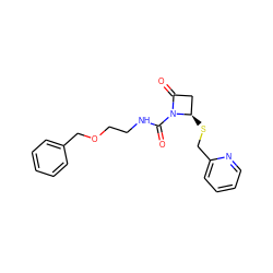 O=C1C[C@@H](SCc2ccccn2)N1C(=O)NCCOCc1ccccc1 ZINC000005934218