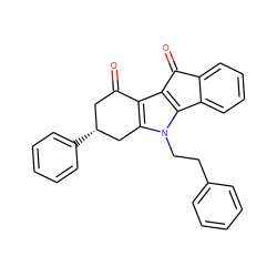 O=C1C[C@@H](c2ccccc2)Cc2c1c1c(n2CCc2ccccc2)-c2ccccc2C1=O ZINC000299839860