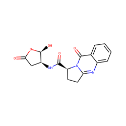 O=C1C[C@H](NC(=O)[C@@H]2CCc3nc4ccccc4c(=O)n32)[C@H](O)O1 ZINC000028528646
