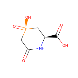 O=C1C[P@@](=O)(O)C[C@@H](C(=O)O)N1 ZINC000013556061