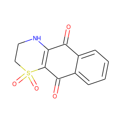 O=C1C2=C(C(=O)c3ccccc31)S(=O)(=O)CCN2 ZINC000038247439