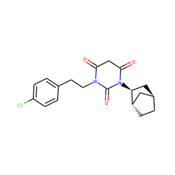 O=C1CC(=O)N([C@H]2C[C@H]3CC[C@H]2C3)C(=O)N1CCc1ccc(Cl)cc1 ZINC000299847318