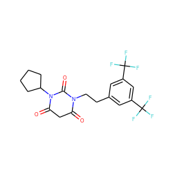 O=C1CC(=O)N(C2CCCC2)C(=O)N1CCc1cc(C(F)(F)F)cc(C(F)(F)F)c1 ZINC000101678055