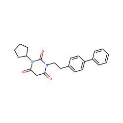 O=C1CC(=O)N(C2CCCC2)C(=O)N1CCc1ccc(-c2ccccc2)cc1 ZINC000101678042