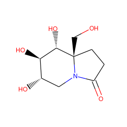 O=C1CC[C@@]2(CO)[C@@H](O)[C@H](O)[C@@H](O)CN12 ZINC000473128189