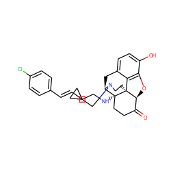 O=C1CC[C@@]2(NCC/C=C/c3ccc(Cl)cc3)[C@H]3Cc4ccc(O)c5c4[C@@]2(CCN3CC2CC2)[C@H]1O5 ZINC000035050548