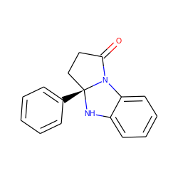 O=C1CC[C@@]2(c3ccccc3)Nc3ccccc3N12 ZINC000001626100