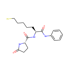 O=C1CC[C@@H](C(=O)N[C@@H](CCCCCS)C(=O)Nc2ccccc2)N1 ZINC000219540474