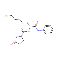 O=C1CC[C@@H](C(=O)N[C@H](CCCCCS)C(=O)Nc2ccccc2)N1 ZINC000205041805