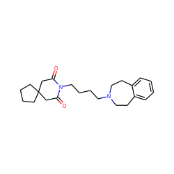 O=C1CC2(CCCC2)CC(=O)N1CCCCN1CCc2ccccc2CC1 ZINC000027719238