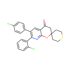 O=C1CC2(CCSCC2)Oc2nc(-c3ccccc3Cl)c(-c3ccc(Cl)cc3)cc21 ZINC000049047477