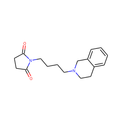 O=C1CCC(=O)N1CCCCN1CCc2ccccc2C1 ZINC000013747034