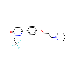 O=C1CCC(c2ccc(OCCCN3CCCCC3)cc2)=NN1CC(F)(F)F ZINC000073223316