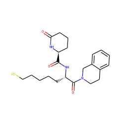 O=C1CCC[C@@H](C(=O)N[C@@H](CCCCCS)C(=O)N2CCc3ccccc3C2)N1 ZINC000205041744