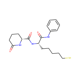 O=C1CCC[C@H](C(=O)N[C@@H](CCCCCS)C(=O)Nc2ccccc2)N1 ZINC000219541172