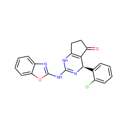 O=C1CCC2=C1[C@@H](c1ccccc1Cl)N=C(Nc1nc3ccccc3o1)N2 ZINC000064704916