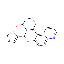 O=C1CCCC2=C1[C@@H](c1cccs1)Nc1ccc3ncccc3c12 ZINC000000101305