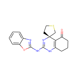 O=C1CCCC2=C1[C@]1(CCSC1)N=C(Nc1nc3ccccc3o1)N2 ZINC000064622036