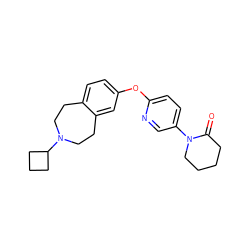 O=C1CCCCN1c1ccc(Oc2ccc3c(c2)CCN(C2CCC2)CC3)nc1 ZINC000103242293