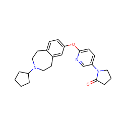 O=C1CCCN1c1ccc(Oc2ccc3c(c2)CCN(C2CCCC2)CC3)nc1 ZINC000103242296