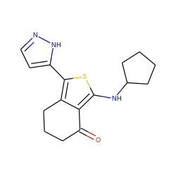 O=C1CCCc2c(-c3ccn[nH]3)sc(NC3CCCC3)c21 ZINC000202083309