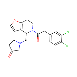 O=C1CCN(C[C@@H]2c3ccoc3CCN2C(=O)Cc2ccc(Cl)c(Cl)c2)C1 ZINC000013737726