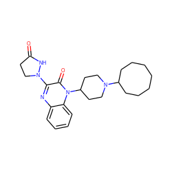 O=C1CCN(c2nc3ccccc3n(C3CCN(C4CCCCCCC4)CC3)c2=O)N1 ZINC000114709551