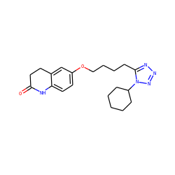 O=C1CCc2cc(OCCCCc3nnnn3C3CCCCC3)ccc2N1 ZINC000001552174