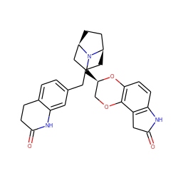 O=C1CCc2ccc(CC3C[C@@H]4CC[C@H](C3)N4C[C@@H]3COc4c(ccc5c4CC(=O)N5)O3)cc2N1 ZINC000049050565