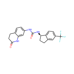 O=C1CCc2ccc(NC(=O)N[C@@H]3CCc4cc(C(F)(F)F)ccc43)cc2N1 ZINC000145728018