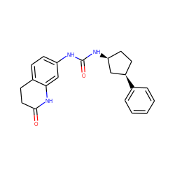 O=C1CCc2ccc(NC(=O)N[C@H]3CC[C@@H](c4ccccc4)C3)cc2N1 ZINC000169704875