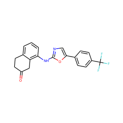 O=C1CCc2cccc(Nc3ncc(-c4ccc(C(F)(F)F)cc4)o3)c2C1 ZINC000053314465