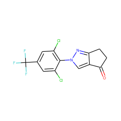 O=C1CCc2nn(-c3c(Cl)cc(C(F)(F)F)cc3Cl)cc21 ZINC000028572530