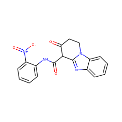 O=C1CCn2c(nc3ccccc32)C1C(=O)Nc1ccccc1[N+](=O)[O-] ZINC000100647707