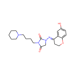 O=C1CN(/N=C2\CCOc3ccc(O)cc32)C(=O)N1CCCCN1CCCCC1 ZINC000042888158